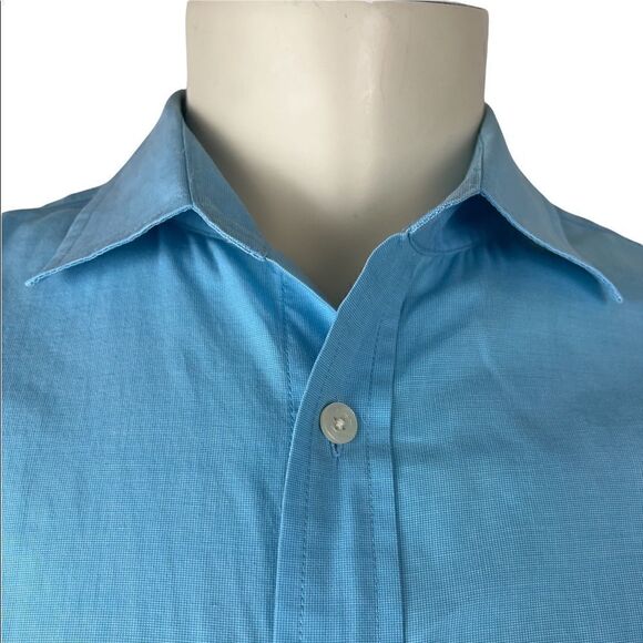 Men’s XXL Penguin Classic Fit Blue Long Sleeved Dress Shirt Excellent Condition - Picture 3 of 5